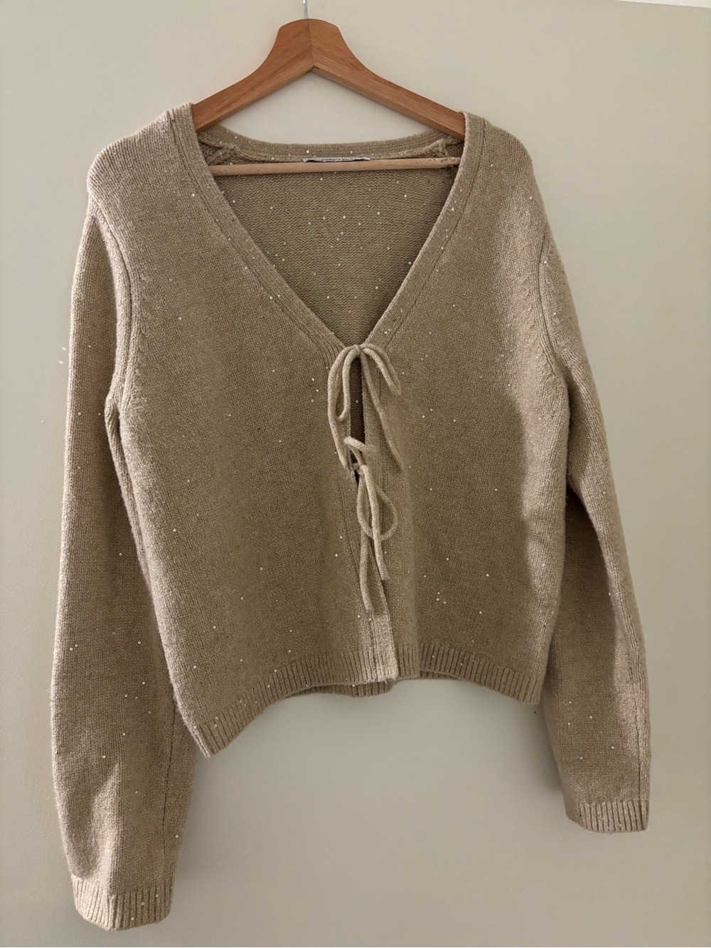 Abercrombie & Fitch Tan Tie-Front Cardigan